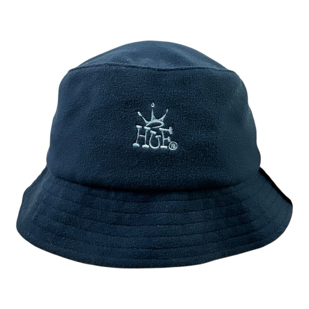 Huf Crown Polar Fleece Bucket Hat Navy Size Large/XLarge NWT